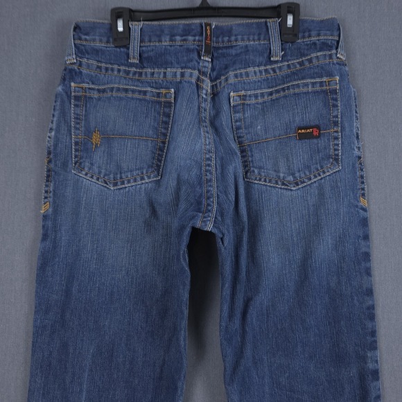 Ariat FR M4 Relaxed Basic Boot Cut Jeans Mens 36x30 (Fits 34x29) Low Rise Denim - Picture 8 of 12